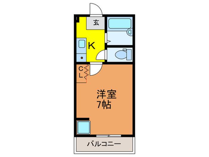 メゾンアバンテ(1K/1階)の間取り写真