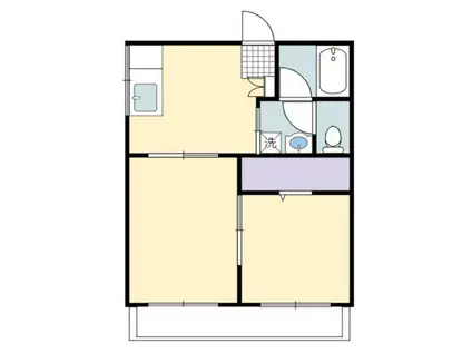 クレールコーポ(2DK/1階)の間取り写真