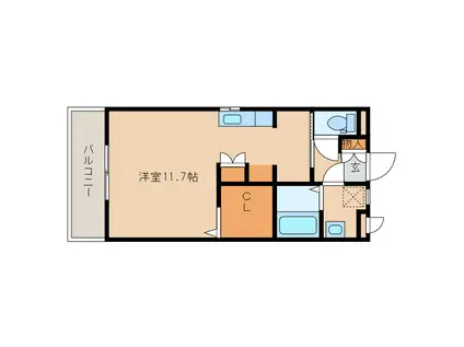 リバーフロント・マリーン(ワンルーム/5階)の間取り写真