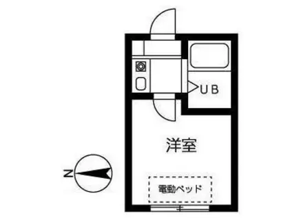第16紀州ハイツ(1K/2階)の間取り写真