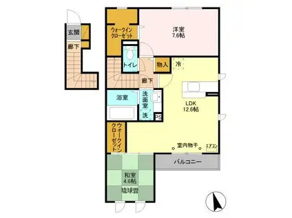 東武野田線 増尾駅 徒歩22分 2階建 築11年(2LDK/2階)の間取り写真