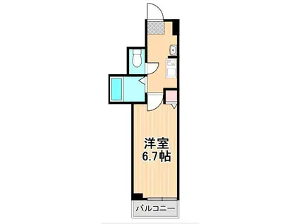 グランクオール青井イースト(1K/2階)の間取り写真