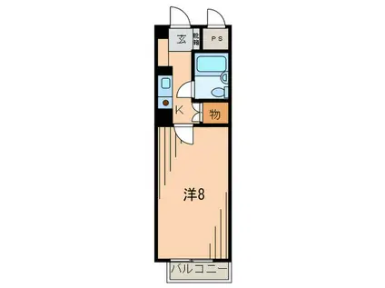 アメニティ武庫川(1K/4階)の間取り写真