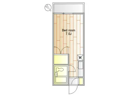 ベルシオン宮崎(ワンルーム/1階)の間取り写真