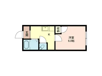 第一さくらコーポ(1K/1階)の間取り写真