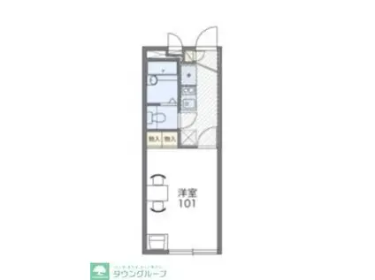 レオパレスノースビレッジ(1K/2階)の間取り写真