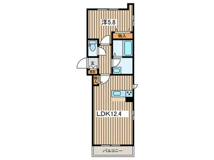 クローレ黒砂台(1LDK/3階)の間取り写真