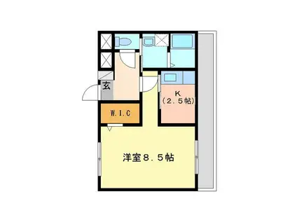 サニーコート(1K/3階)の間取り写真