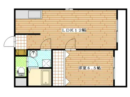 第5タナカビル(1LDK/4階)の間取り写真