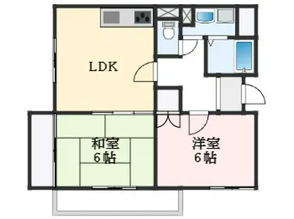 プチジャルダン・マイ(2LDK/3階)の間取り写真