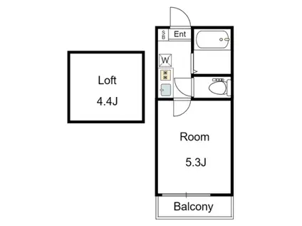 F.O.C RESIDENCE 生麦(1K/2階)の間取り写真