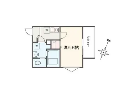 MELLAS清瀬III メルラスキヨセスリー(1K/3階)の間取り写真