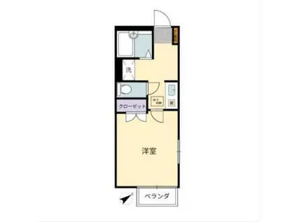 ソレイユ久我山(1K/1階)の間取り写真