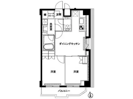 ルーブル練馬伍番館(2DK/6階)の間取り写真