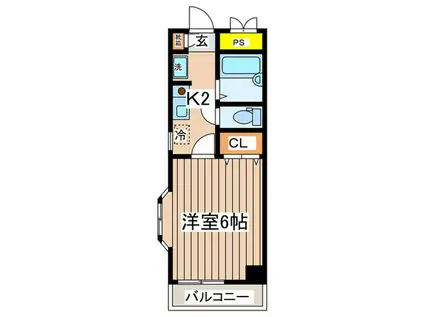 メゾンアイル(1K/3階)の間取り写真
