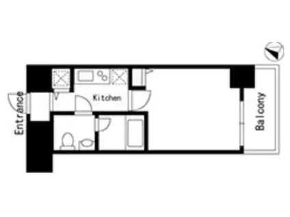 スカイコート都立大学第3(1K/8階)の間取り写真