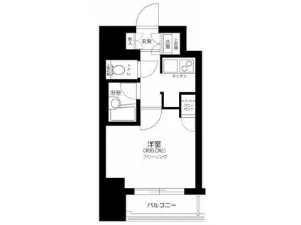 ドルチェ日本橋浜町壱番館(1K/3階)の間取り写真