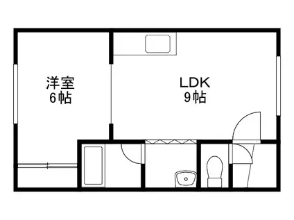 ハイツゴールド(1DK/2階)の間取り写真