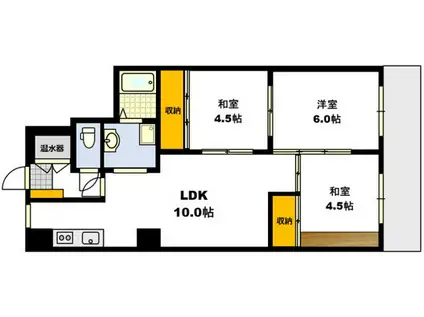 コープ野村土橋(3LDK/2階)の間取り写真