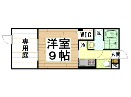 MUSE ZIO(1K/1階)の間取り写真