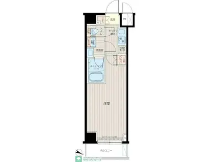 ルーブル中板橋六番館(1K/3階)の間取り写真