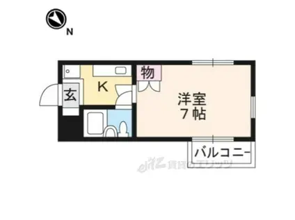 ル・モンド三宅(1K/3階)の間取り写真