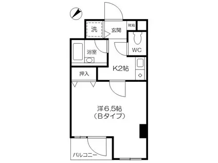 ランブラス国分寺(1K/3階)の間取り写真