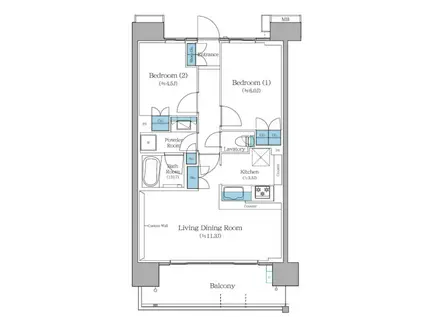 ブランシエスタ王子(2LDK/7階)の間取り写真
