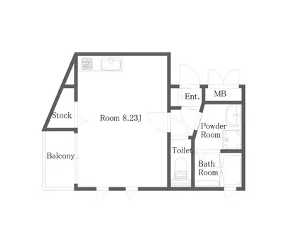 カイルア・ヴィラ(ワンルーム/2階)の間取り写真