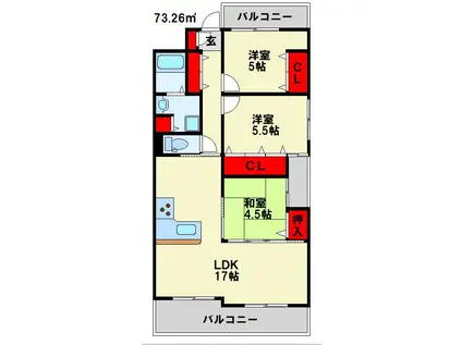 COMO GRANDE(3LDK/4階)の間取り写真