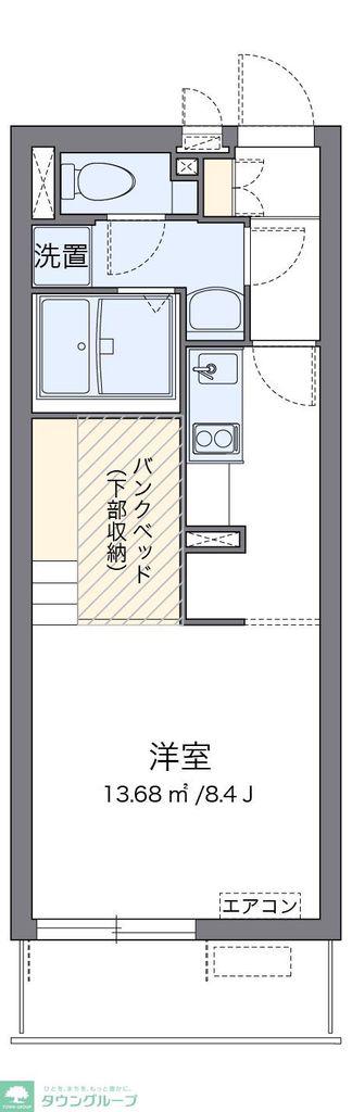 ミランダエレガンス(ワンルーム/1階)の間取り写真