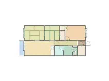 勝見コーポ(3DK/2階)の間取り写真