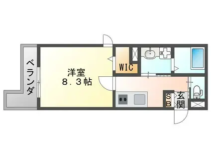 レスタージュリゾート(1K/1階)の間取り写真