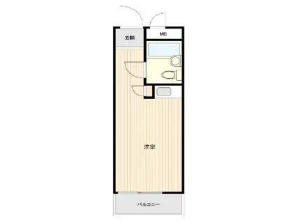 TOP市ヶ谷 NO1(ワンルーム/4階)の間取り写真