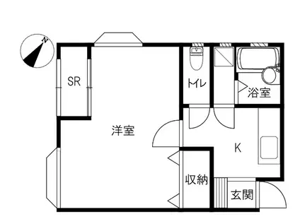 エスタトーアン(1K/1階)の間取り写真