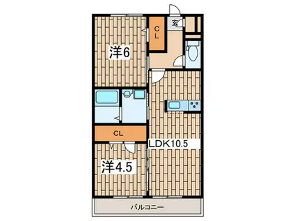 D PAINA 笹下(2LDK/3階)の間取り写真