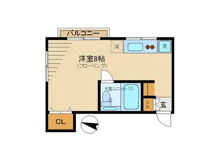 アレンタール西新宿(ワンルーム/2階)の間取り写真