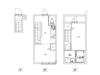 ソルナクレイシア笹塚(1DK/2階)の間取り写真