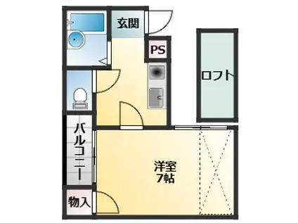 パティオライブ(1K/3階)の間取り写真