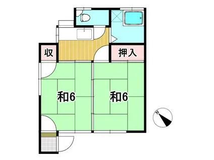 小沢アパート(2K/2階)の間取り写真
