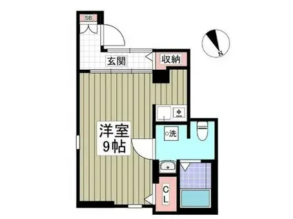 リーヴァ・ノイ(ワンルーム/1階)の間取り写真