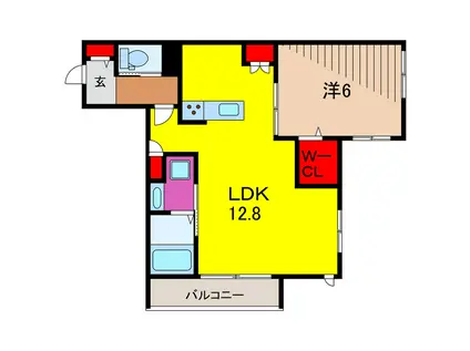 グランメゾン(1LDK/3階)の間取り写真