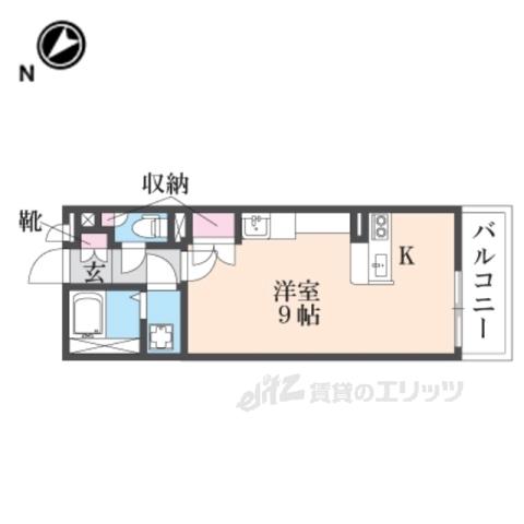 ミランダ浪華Ⅴ(ワンルーム/2階)の間取り写真