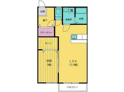 グラン・ラージ(1LDK/1階)の間取り写真