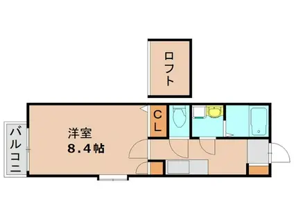 プレスト九大病院前A棟(1K/1階)の間取り写真