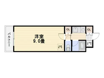 グラン・ブルー・アクア(1K/3階)の間取り写真