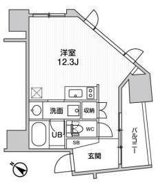NIDO SUGAMO(ワンルーム/13階)の間取り写真