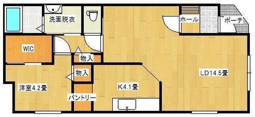 LINK(1LDK/1階)の間取り写真