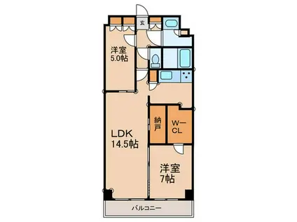 ザケンジントンレンジデンスときわ台(2LDK/1階)の間取り写真