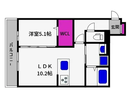 KANEMASA(1LDK/2階)の間取り写真